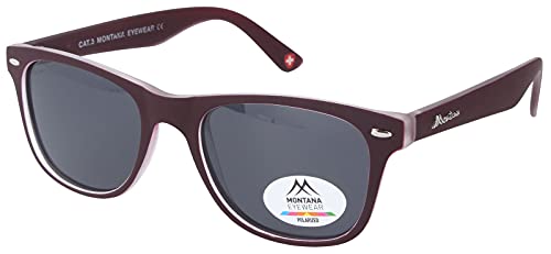 Montana Eyewear Polarisierende MP10E Sonnenbrille aus hochwertigem Kunststoff in Bordeaux - Grau Montana Eyewear Polarisierende MP10E Sonnenbrille aus hochwertigem Kunststoff in Bordeaux - Grau von Montana Eyewear