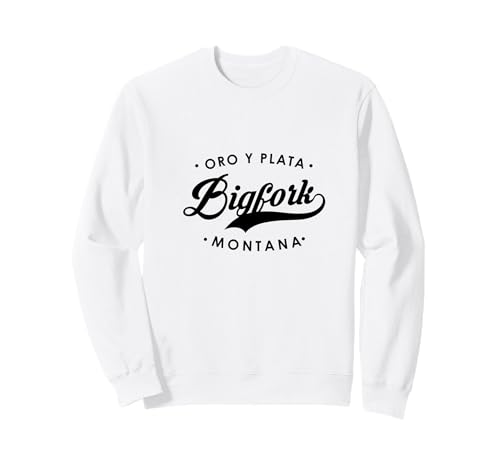 Bigfork Montana ORO Y Plata State Motto für Männer und Frauen. Sweatshirt von Montana State Motto Pride Products