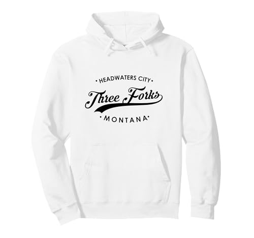DREI Gabeln MT Headwaters City für Männer und Frauen. Pullover Hoodie von Montana State Motto Pride Products