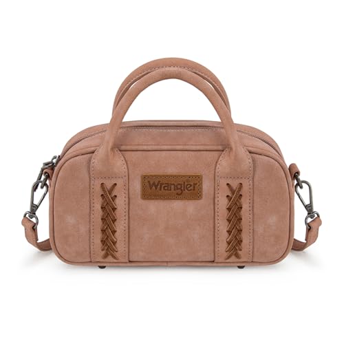 Henkeltaschen Boston Barrel Bag Retro Satchel Crossbody Handtasche, Pink - Dawn Pink, Retro Barrel Bag von Montana West