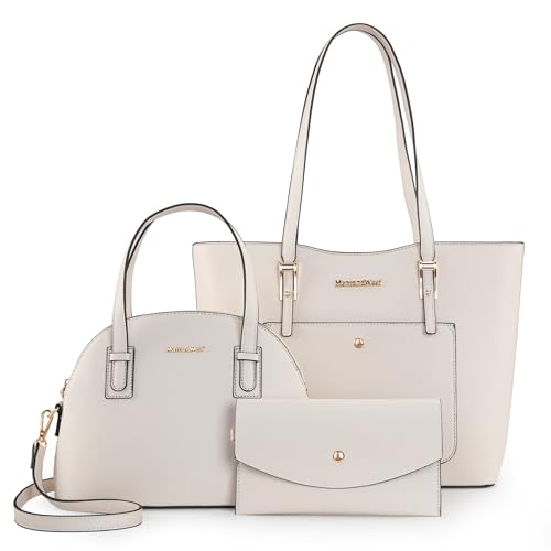 Montana West 3-teiliges Geldbörsen-Set für Damen, Tragetaschen und Geldbörsen, Schultertaschen, Handtasche Beige von Montana West