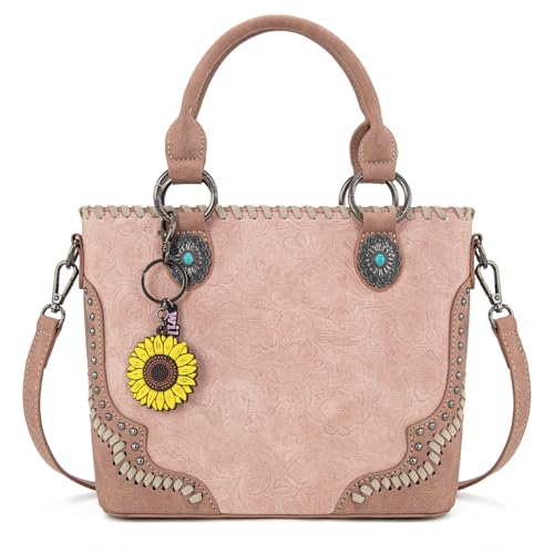 Montana West Mini-Tragetasche, geprägte Kollektion, Western-Blumenmuster, Tooling Pink, Einheitsgröße von Montana West