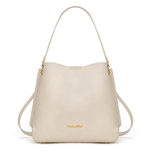 Montana West Mittelgroße Hobo-Geldbörse für Damen, Schultertasche mit Crossbody-Gurt, Beige Montana West Mittelgroße Hobo-Geldbörse für Damen, Schultertasche mit Crossbody-Gurt, Beige von Montana West