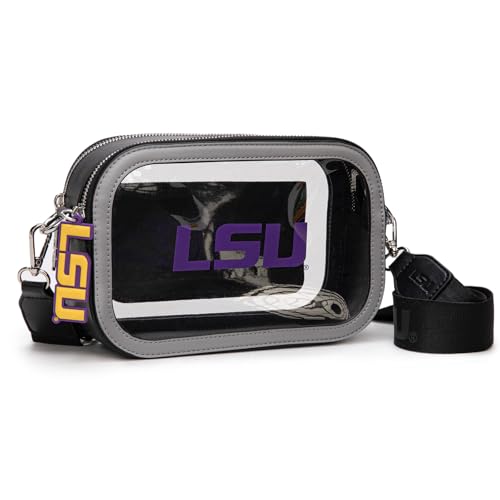 Montana West Transparente Tasche für Stadionveranstaltungen für Damen und Herren, Lsu-schwarz von Montana West
