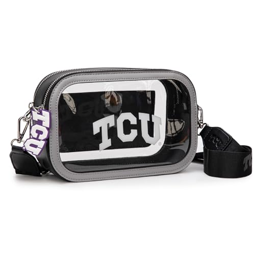 Montana West Transparente Tasche für Stadionveranstaltungen für Damen und Herren, Tcu-Schwarz von Montana West