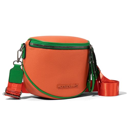 Montana West Umhängetasche für Damen, Bauchtasche, Brustgürtel, Bauchtasche, A-Orange von Montana West