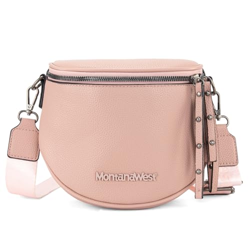 Montana West Umhängetasche für Damen, Bauchtasche, Brustgürtel, Bauchtasche, Pink von Montana West