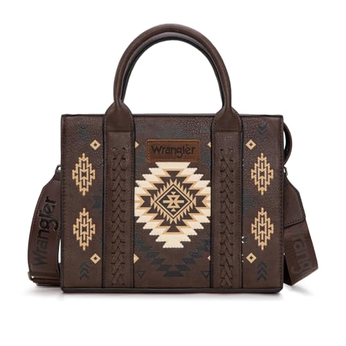 Montana West Wrangler Azteken-Tragetasche für Damen, Boho-Umhängetasche, Geldbörsen und Handtaschen, Azteken-Kaffee, Einheitsgröße von Montana West