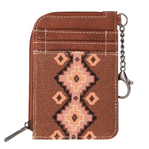 Montana West Wrangler Kartenetui Boho Aztec Kreditkartenetui für Damen, Azteken-Dunkelbraun, Aztekisch von Montana West