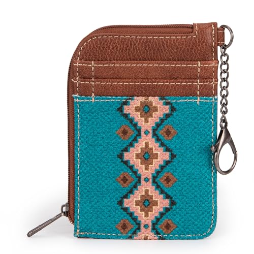 Montana West Wrangler Kartenetui Boho Aztec Kreditkartenetui für Damen, Azteken-Dunkeltürkis von Montana West