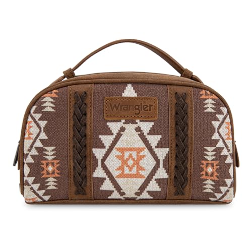 Montana West Wrangler Kulturbeutel, klein, tragbar, Make-up-Tasche, Reise-Kosmetik-Organizer für Damen, mit Reißverschluss, D-Kaffee Montana West Wrangler Kulturbeutel, klein, tragbar, Make-up-Tasche, Reise-Kosmetik-Organizer für Damen, mit Reißverschluss, D-Kaffee von Montana West
