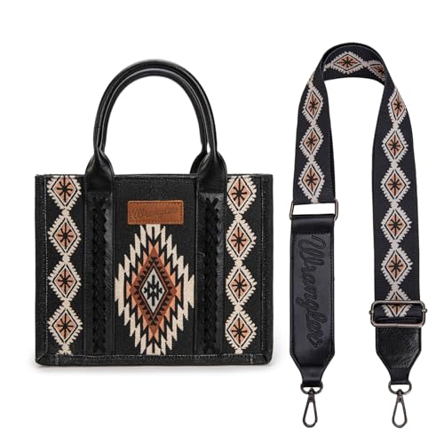 Montana West Wrangler Tragetasche für Damen, Western-Schultertasche, Azteken-Umhängetasche, Schwarz, Medium Montana West Wrangler Tragetasche für Damen, Western-Schultertasche, Azteken-Umhängetasche, Schwarz, Medium von Montana West