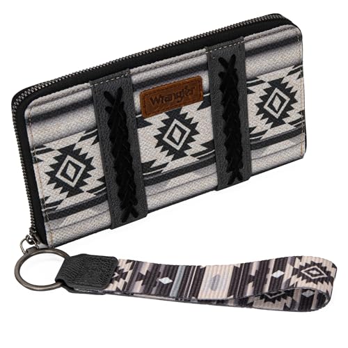 Montana West Wrangler Wristlet Western Wallet Boho Aztec Kreditkartenetui für Damen, 2203A Schwarz, Large, Minimalistisch von Montana West