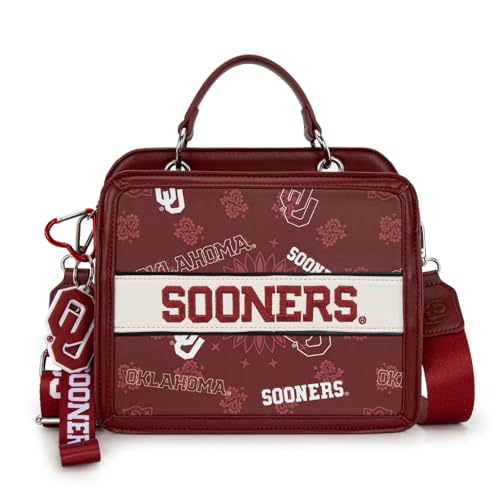 Montana West X NCAA Umhängetasche für Damen, mittelgroß, mit Tragegriff oben, Ou-Burgunderrot, Medium von Montana West