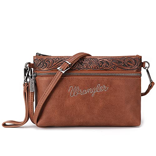 Wrangler Clutch Wristlet Geldbörse Western Crossbody Taschen für Damen, Muster - braun, Einheitsgröße Wrangler Clutch Wristlet Geldbörse Western Crossbody Taschen für Damen, Muster - braun, Einheitsgröße von Montana West