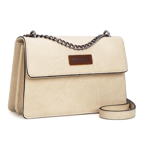 Wrangler Crossbody Geldbörse für Damen Schultertasche Vintage Geldbörsen mit Kettenriemen, Hellbraun, Schulterhandtaschen Wrangler Crossbody Geldbörse für Damen Schultertasche Vintage Geldbörsen mit Kettenriemen, Hellbraun, Schulterhandtaschen von Montana West