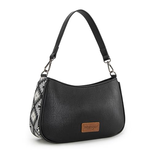 Wrangler Hobo Geldbörse für Damen, Schultertasche mit abnehmbarem Riemen, Schwarz Wrangler Hobo Geldbörse für Damen, Schultertasche mit abnehmbarem Riemen, Schwarz von Montana West