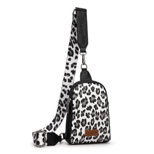 Wrangler Umhängetasche für Damen, Western-Umhängetasche mit Kuh-Druck, verstellbarer Starp, Cross-Body-Tasche, dunkelgrau von Montana West