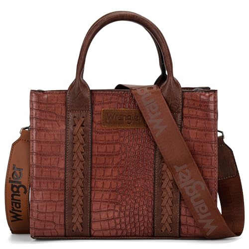 Wrangler mittelgroße Tragetasche für Damen, Designer-Umhängetasche, Handtasche mit Tragegriff und Riemen, Medium von Montana West