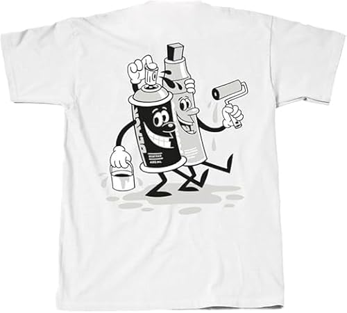 Montana Paint Buddies by Great Männer Frauen Unisex Backprint T-Shirt weiß (as3, alpha, xx_l, regular, regular) von Montana