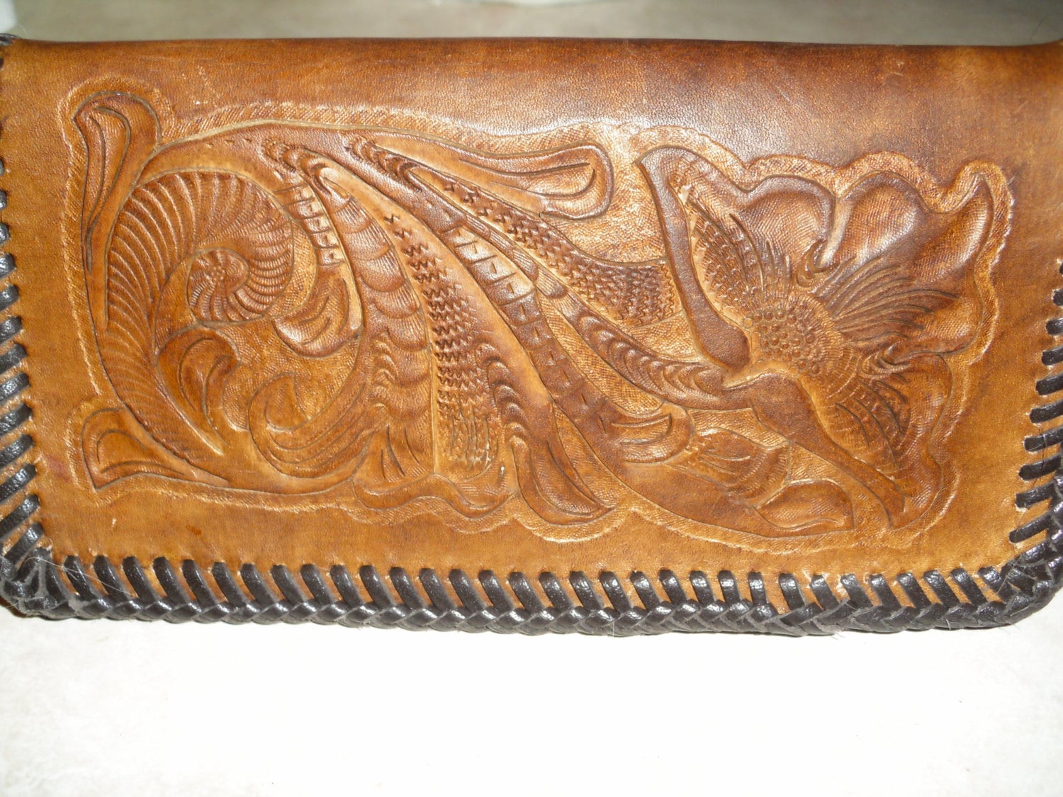 Handgefertigte Leder Geldbörse/Checkbook-Halter Handgefertigte Leder Geldbörse/Checkbook-Halter von MontanaStansLeather