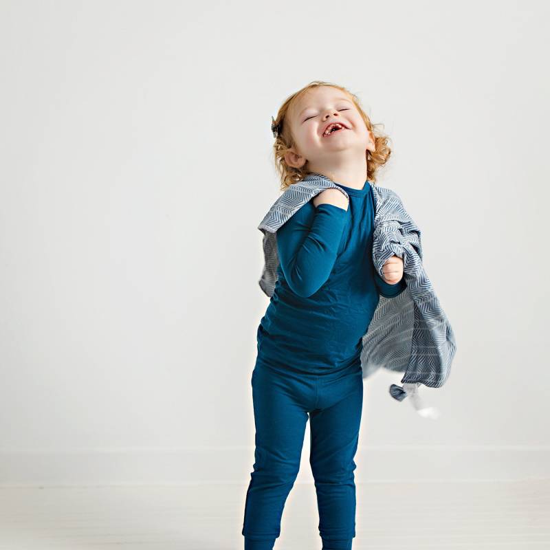 Blauer Bambus Zweiteiliger Kleinkind-Pyjama von MontanaTeesLLC