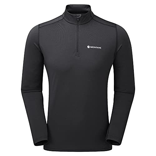 Montane Dart Thermo Zip Neck Mens Base Layer Top Large Black von Montane