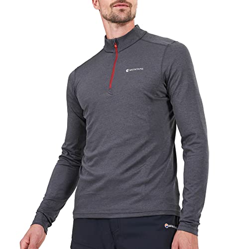 Montane Dart Thermo Zip Neck Mens Base Layer Top Large Slate von Montane