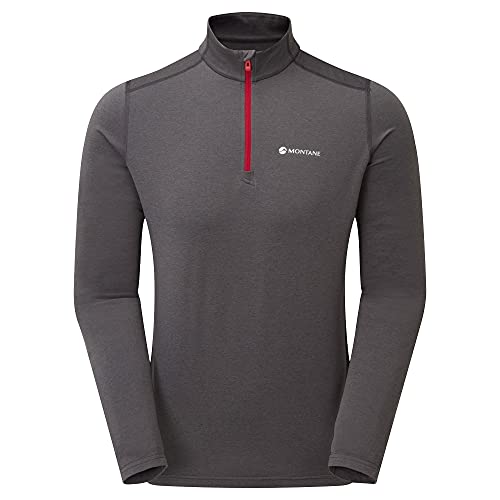 Montane Dart Thermo Zip Neck Mens Base Layer Top Medium Slate von Montane