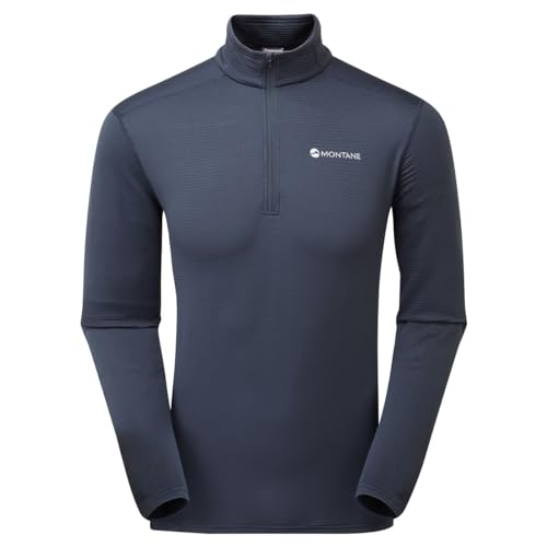 Montane Herren Protium Lite Pull-on Eclipse Blue XXL Sweatshirt mit Reißverschluss, bunt von Montane