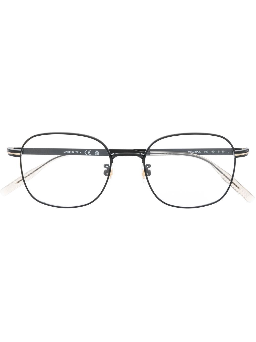 Montblanc Brille mit eckigem Gestell - Schwarz von Montblanc