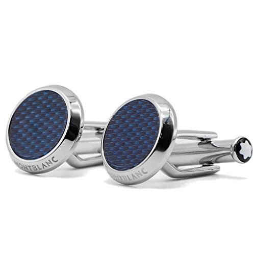 Montblanc Cufflinks Glacier Steel 129492 Manschettenknöpfe, Einheitsgröße, Keine wertvollen Metalle, Kein Edelstein von Montblanc