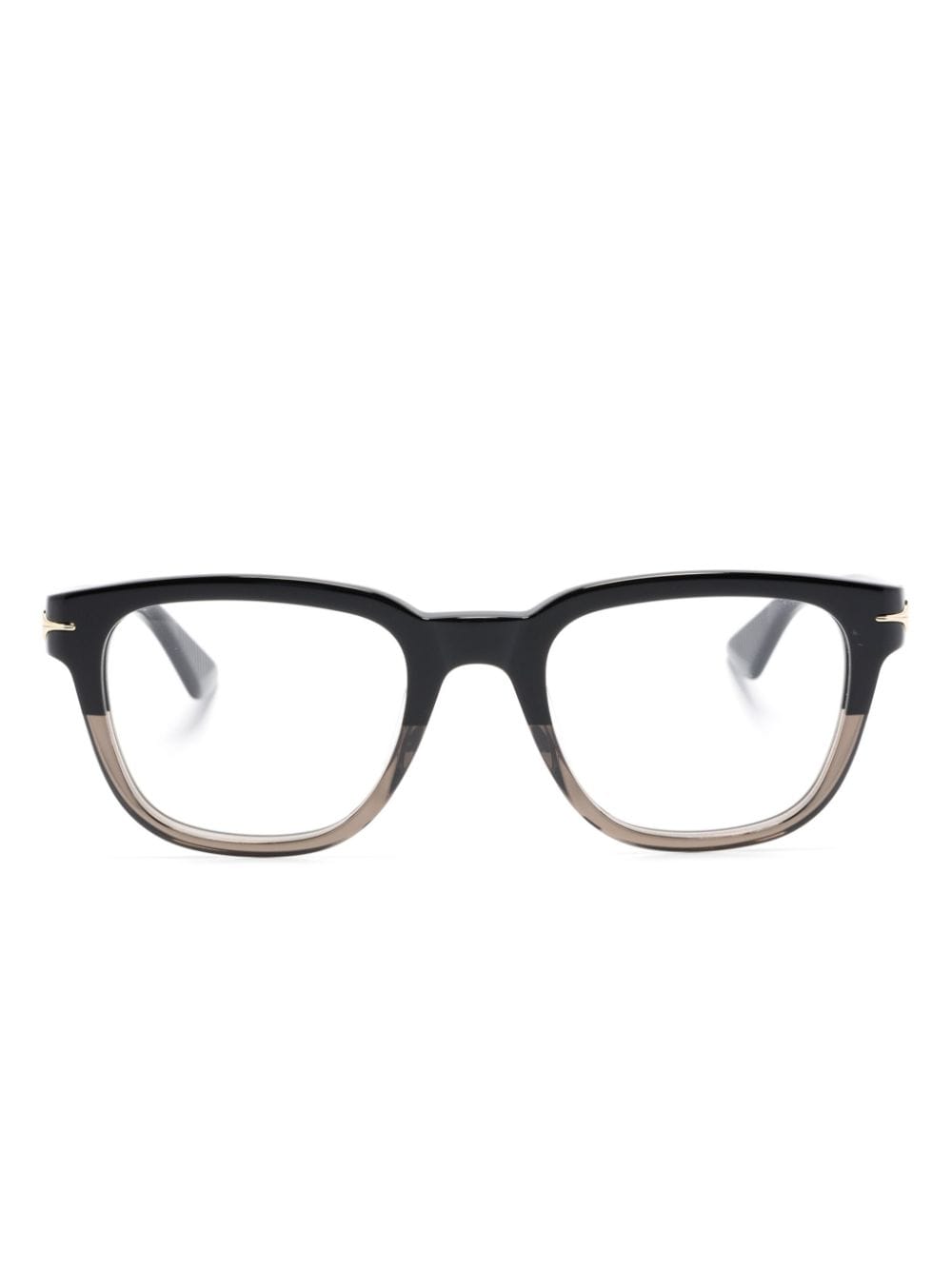 Montblanc Eckige Brille mit Farbverlauf-Optik - Schwarz von Montblanc