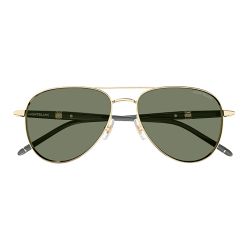 Montblanc Mb0345s Herren Sonnenbrille In Grau Und Metall von Montblanc
