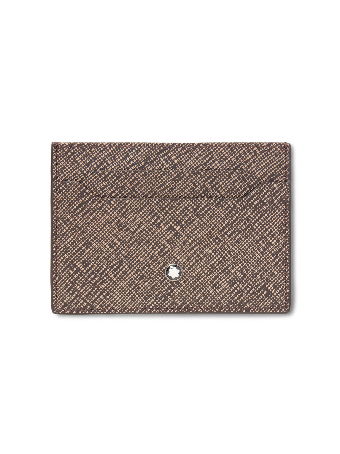 Montblanc - Printed Cross-Grain Leather Cardholder - Men - Gray von Montblanc