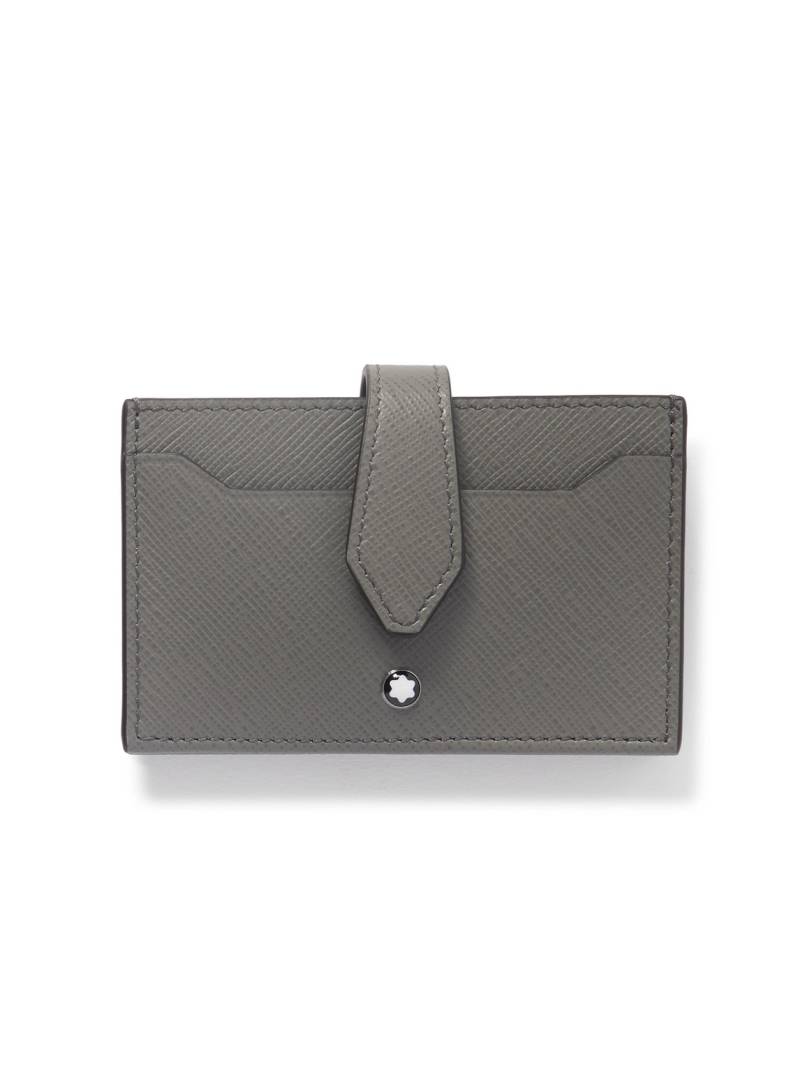 Montblanc - Sartorial Cross-Grain Leather Accordion Cardholder - Men - Gray von Montblanc