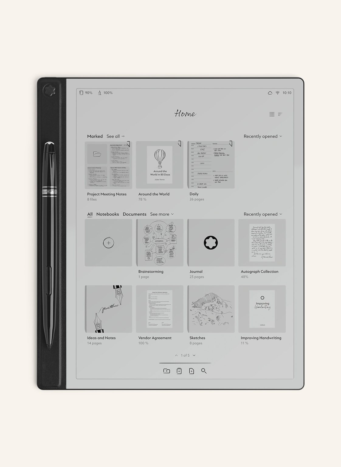 Montblanc Tablet Digital Paper schwarz von Montblanc