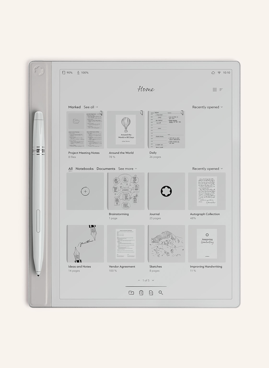 Montblanc Tablet Digital Paper silber von Montblanc