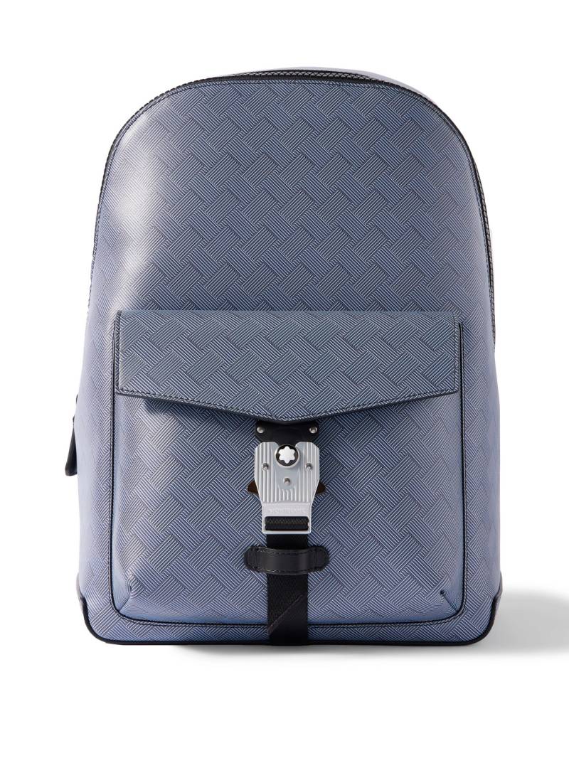 Montblanc - Textured-Leather Backpack - Men - Blue von Montblanc