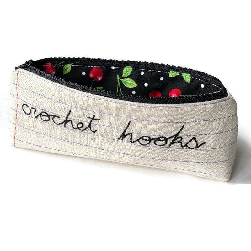 Häkelnadel Halter Zip Tasche von MontclairMade