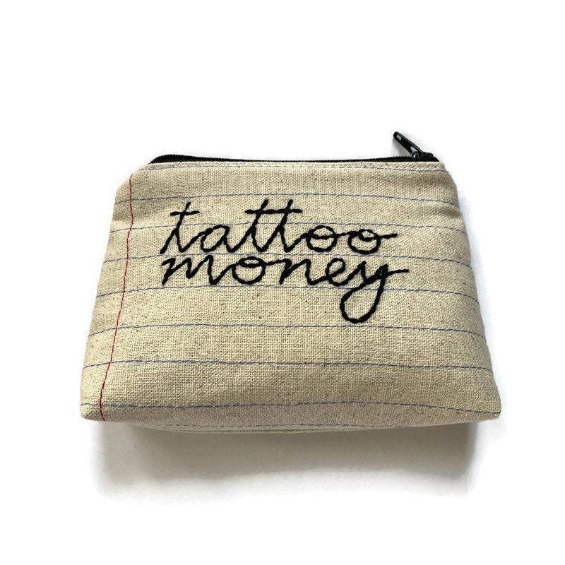 Tattoo Geldbeutel - Reißverschluss Beutel von MontclairMade