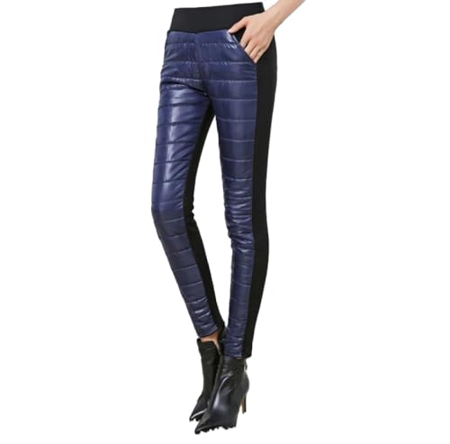 Winter Verdickte Warme Bleistifthose – Lässige Daunenhose Aus Baumwolle Mit Hoher Taille Für Damen, Große Größe, Schmale, Mit Samt Gefütterte Leggings, Große Jogginghose, Wie Abgebildet, S von Montecarduo