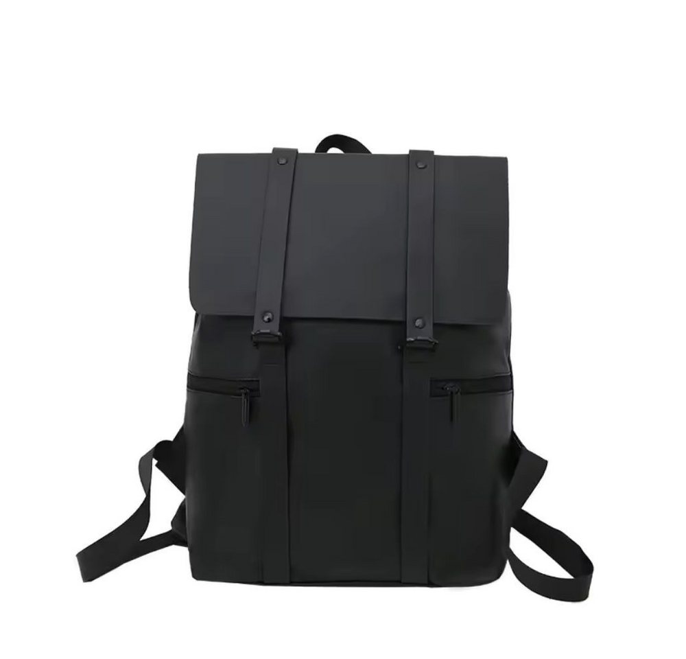 Montegoni Laptoprucksack Vintage Wasserdichter PU Rucksack Herren Laptop Rucksack Groß Kapazitä (Einzelrucksack, 1x Einzelstück Rucksack), Wasserdicht, Großes Fassungsvermögen, Air-Cushion-Gurte, Laptopfach von Montegoni
