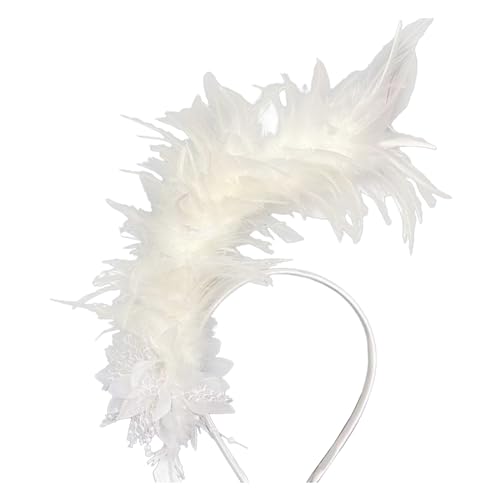 Buntes Feder-Stirnband für Maskeraden, Teeparty, Kostüm-Zubehör, Fascinator, Haarband, 1920er-Jahre-Party, Kopfschmuck, Damen-Kostüm-Zubehör von Montesy