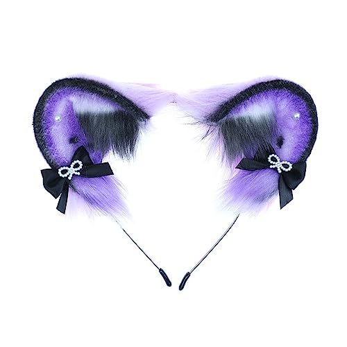 Cartoon-Stirnband, Hamster-Ohrform, Haarreif mit Schleife, Plüsch-Kopfschmuck, Haarband, Party, Cosplay, Kostüm, Requisite, Unisex, Cosplay, Stirnbänder für Damen, Cosplay, Stirnband, Hamster, von Montesy