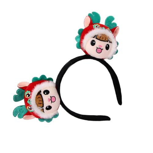 Chinesischer Drachen-Stirnband, niedlicher Plüsch, Loong, Kinder-Haarreif, Kostüm-Zubehör, Plüschdrachen-Stirnband für chinesisches Neujahr, Bauernhoftier-Stirnband, Kostüm von Montesy