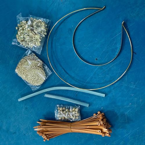 DIY-Materialpaket, Gothic-Haarreif, Perlen, Stirnband, Cosplay, für Geburtstagspartys, DIY-Material, Verpackungszubehör von Montesy