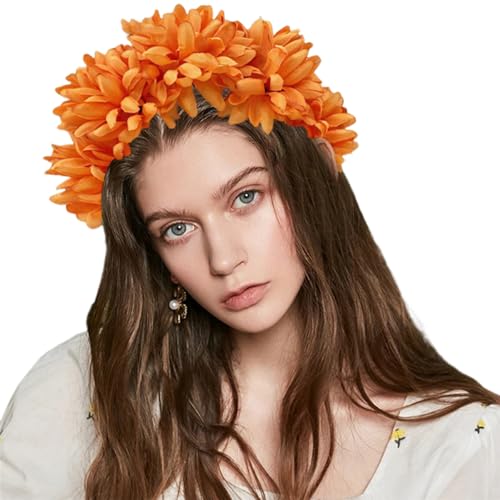 Elegante Stirnbänder mit weichem Stoff Blume Kopfschmuck Mädchen Blume Haarbänder Haarschmuck für Hochzeit Party Cosplay Haarschmuck von Montesy