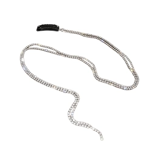 Elegante geflochtene Haarverlängerung, Kette, Strass, Quasten, Haarspange, Haarschmuck, modische Ornamente, Party-Kopfbedeckung von Montesy