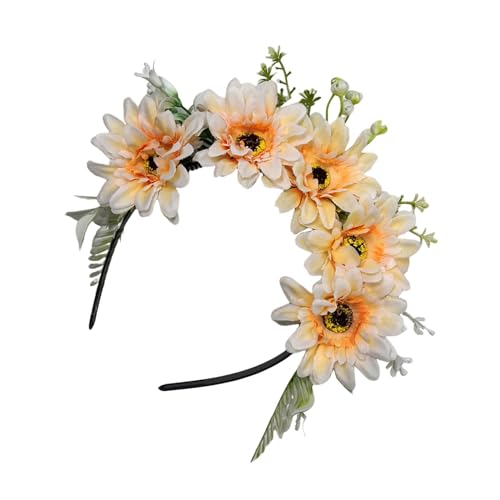 Elegantes Blumen-Haarband, Bohemian-Stirnband für Mädchen, trendiges Modell, Show, Auftritte, Hochzeit, Party, Schmuck, buntes Blumen-Haarband für Mädchen, zum Fotografieren von Montesy